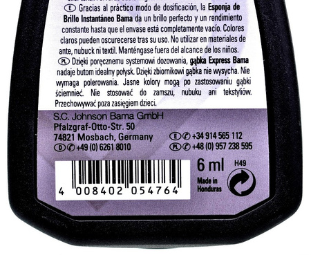 BEZBARWNY Czyścik Gąbka BAMA SHINE EXPRESS SHINE SPONGE H49 / G12-28