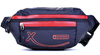 CZARNA CZERWONA SASZETKA BIODROWA NERKA NA PAS WATERPROOF BAG STREET EXTREM / G4-71