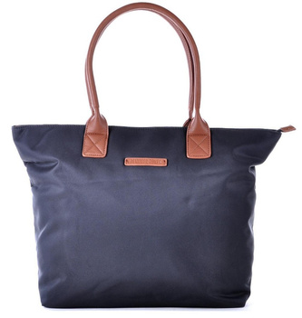 CZARNA DUŻA TORBA DAMSKA NA ZAKUPY SHOPPER BAG  Jennifer Jones / G1-74