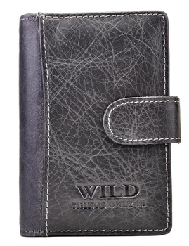 CZARNY PIONOWY SKÓRZANY WIZYTOWNIK WILD THINGS ONLY !!! / G4-199