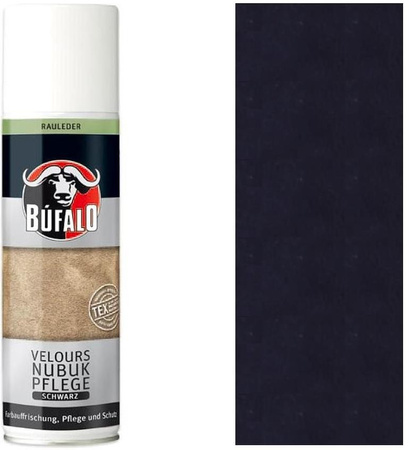CZARNY RENOWATOR W SPRAYU DO ZAMSZU I NUBUKU BUFALO VELOURS NUBUK PFLEGE TEX 250 ml / G9-05