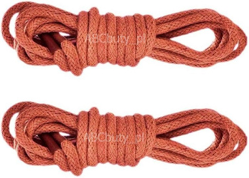 JASNY BRĄZ rude Sznurowadła GRUBE okrągłe 5 mm MOCNE Bawełniane Sznurówki do butów