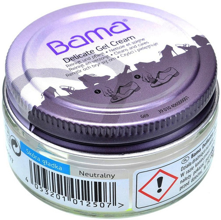 BEZBARWNY ŻEL DO PIELĘGNACJI OBUWIA ZE SKÓRY GŁADKIEJ BAMA DELICATE GEL CREAM G69 / G12-22