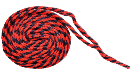 CZERWONO - CZARNE Sznurowadła Grube PŁASKIE 8 mm szerokie Bawełniane KLASYCZNE Sznurówki do Adidasów Trampek Tenisówek