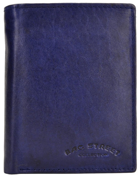 GRANATOWY PIONOWY SKÓRZANY PORTFEL MĘSKI BAG STREET / G4-269