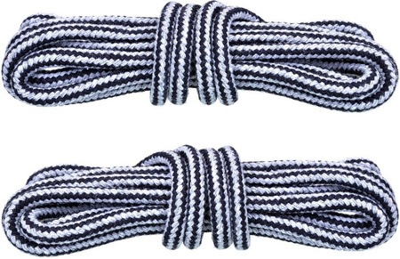 SZARO-CZARNE Sznurowadła TREKKINGOWE okrągłe 5 mm SOLIDNE Bawełniane Sznurówki do butów outdoor