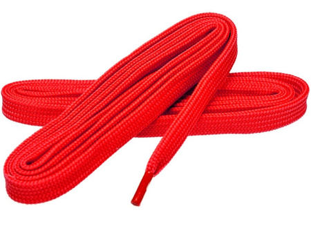 CZERWONE Sznurowadła SZEROKIE Syntetyczne 7 mm PŁASKIE Poliestrowe SZNURÓWKI 0,7 cm do adidasów trampek sneakers