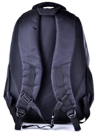 CZARNY SOLIDNY TORNISTER WYTRZYMAŁY PLECAK MĘSKI BAG STREET BLACK EDITION / G5-02