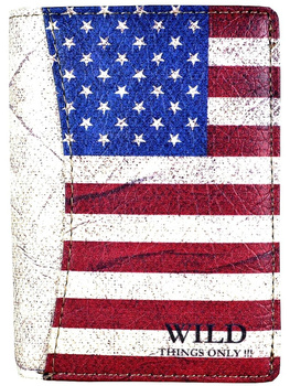 PINOWY MĘSKI PORTFEL Z GRAFIKĄ USA FLAGA AMERYKI WILD THINGS ONLY !!! / G3-04