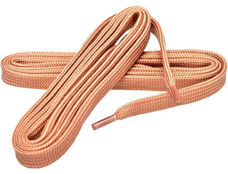 BEŻOWE Sznurowadła SZEROKIE Syntetyczne 7 mm PŁASKIE Poliestrowe SZNURÓWKI 0,7 cm do adidasów trampek sneakers