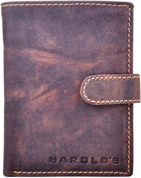 PIONOWY PORTFEL MĘSKI HAROLD'S W STYLU VINTAGE Z PRZECIERANEJ SKÓRY / G1-91