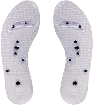 TRANSPARENTNE BIOMAGNETYCZNE WKŁADKI DO BUTÓW AKUPRESURA / G11-80