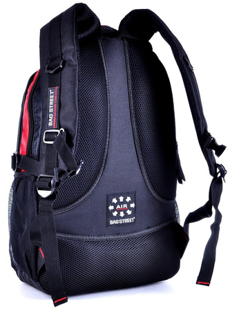 CZARNY Z MORO PLECAK FUNKCJONALNY MIEJSKI TORNISTER BAG STREET COLLECTION / G4-13