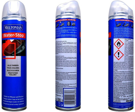 UNIWERSALNY IMPREGNAT W SPRAYU DO OBUWIA SKÓR I ODZIEŻY MELTONIAN WATER-STOP M0088 400 ml / G12-38