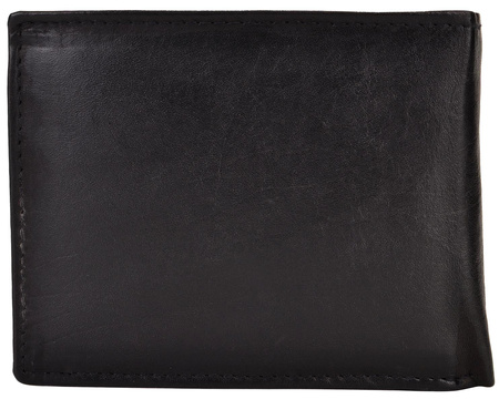 CZARNY POZIOMY SKÓRZANY PORTFEL MĘSKI BAG STREET / G4-261
