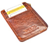 BRĄZOWE SKÓRZANE ETUI OPRAWA PITEREK NA DOKUMENTY WILD THINGS ONLY !!! / G4-209