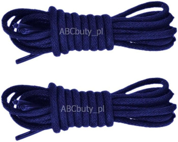 GRANATOWE Sznurowadła GRUBE okrągłe 5 mm MOCNE Bawełniane Sznurówki do butów