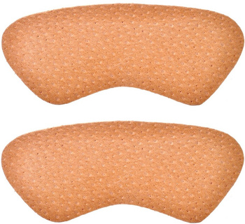 BEŻOWE SKÓRZANE ZAPIĘTKI DO BUTÓW Z PODUSZKĄ LATEKSOWĄ / G10-83