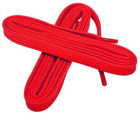CZERWONE Sznurowadła SZEROKIE Syntetyczne 7 mm PŁASKIE Poliestrowe SZNURÓWKI 0,7 cm do adidasów trampek sneakers