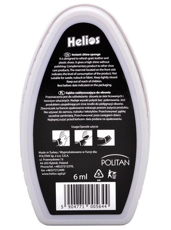 CZARNA GĄBKA CZYSZCZĄCA DO OBUWIA CZYŚCIK HELIOS SHOE SPONGE / G12-61