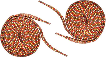 BRĄZOWO - ŻÓŁTE Sznurowadła Grube PŁASKIE 8 mm szerokie Bawełniane KLASYCZNE Sznurówki do Adidasów Trampek Tenisówek