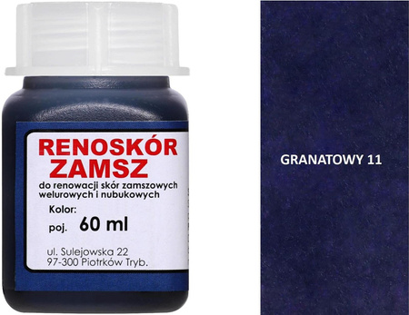 G9-99 RENOSKÓR FARBA DO ZAMSZU I NUBUKU 60 ml - GRANATOWY CIEMNY