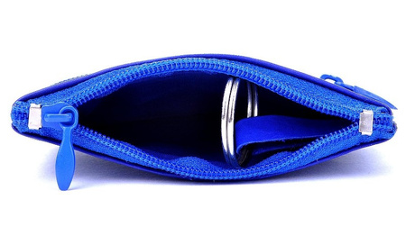 NIEBIESKIE SKÓRZANE ETUI NA KLUCZE OPRAWA SASZETKA NA SUWAK PITEREK BAG STREET / G4-57
