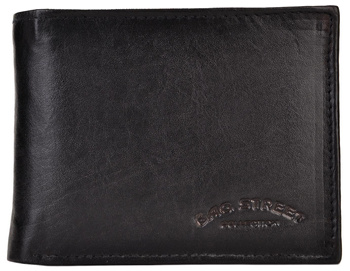 CZARNY POZIOMY SKÓRZANY PORTFEL MĘSKI BAG STREET / G4-261