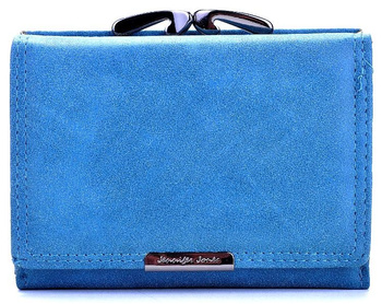 TURKUSOWY DAMSKI POZIOMY PORTFEL NA ZATRZASK PORTMONETKA JENNIFER JONES / G4-28