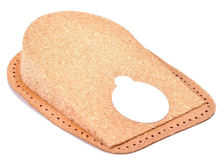 BEŻOWE SKÓRZANE PODWYŻSZAJĄCE STOPĘ KOREKCYJNE PODPIĘTKI KORKOWE 3 CM - 30 mm / G10-64