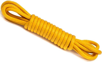 ŻÓŁTE Sznurowadła WOSKOWANE Okrągłe CIENKIE 2 mm rzemyki Sznurówki do butów wizytowych pantofli