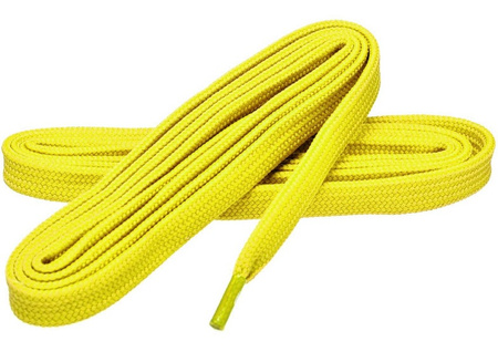 ŻÓŁTE Sznurowadła SZEROKIE Syntetyczne 7 mm PŁASKIE Poliestrowe SZNURÓWKI 0,7 cm do adidasów trampek sneakers