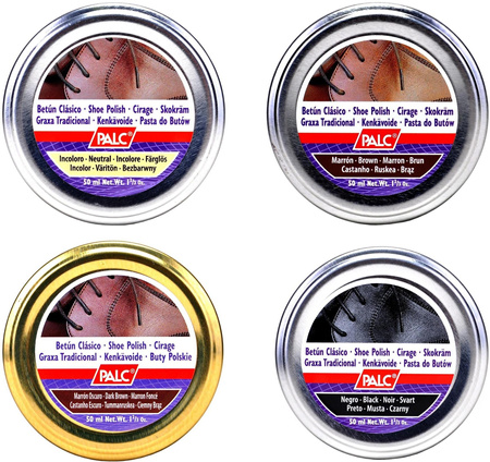 PASTA W KREMIE DO OBUWIA ZE SKÓRY GŁAKIEJ PALC SHOE POLISH 50 ml / G12-03
