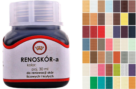 RENOSKÓR FARBA DO SKÓR LICOWYCH I KRYTYCH 30 ml - 60 KOLORÓW / G10-01