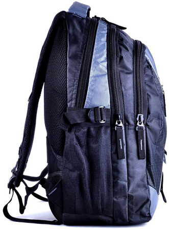 CZARNO SZARY PLECAK FUNKCJONALNY MIEJSKI TORNISTER BAG STREET COLLECTION / G4-17