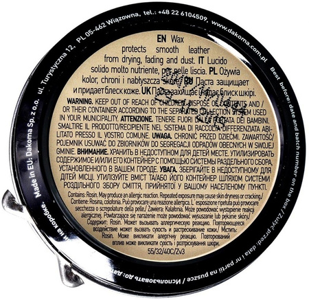 PASTA DO OBUWIA ZE SKÓRY LICOWEJ COCCINE SHOE WAX WOKS I ŻYWICA 40 ml / G12-07