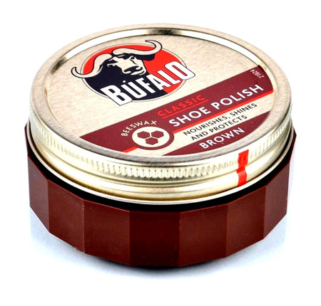 BRĄZOWA Pasta do butów puszka BUFALO SHOE POLISH / G9-25