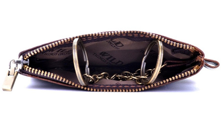 BRĄZOWA SKÓRZANA KLUCZÓWKA Oprawa na klucze ETUI WILD THINGS ONLY / G4-74
