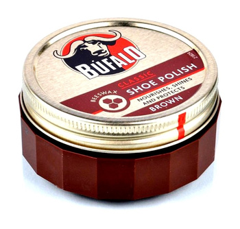BRĄZOWA Pasta do butów puszka BUFALO SHOE POLISH / G9-25