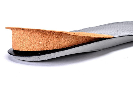 CZARNE SKÓRZANE PODWYŻSZAJĄCE STOPĘ KOREKCYJNE PODPIĘTKI KORKOWE 0,5 CM - 5 mm / G10-64