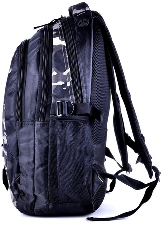 CZARNY Z MORO PLECAK FUNKCJONALNY MIEJSKI TORNISTER BAG STREET COLLECTION / G4-13