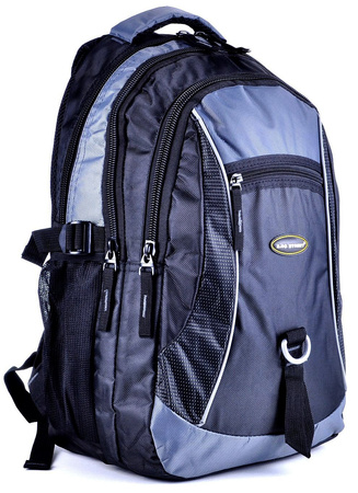 CZARNO SZARY PLECAK FUNKCJONALNY MIEJSKI TORNISTER BAG STREET COLLECTION / G4-17