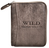 SZARY PIONOWY SKÓRZANY PORTFEL MĘSKI NA SUWAK WILD THINGS ONLY !!! / G4-222