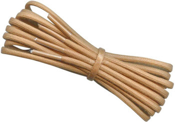 BEŻOWE Sznurowadła WOSKOWANE Okrągłe GRUBE 5 mm rzemyki WYTRZYMAŁE Sznurówki do glanów sztybletów