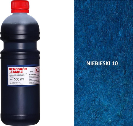 RENOSKÓR FARBA DO RENOWACJI ZAMSZU NUBUKU I WELURU 500 ML - NIEBIESKI / G13-05