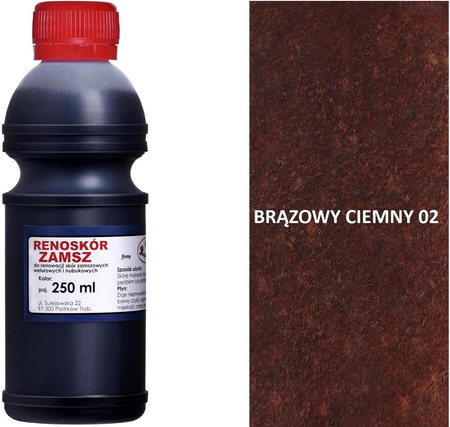 RENOSKÓR FARBA DO RENOWACJI ZAMSZU NUBUKU I WELURU 250 ML - GRANAT CIEMNY / G12-98