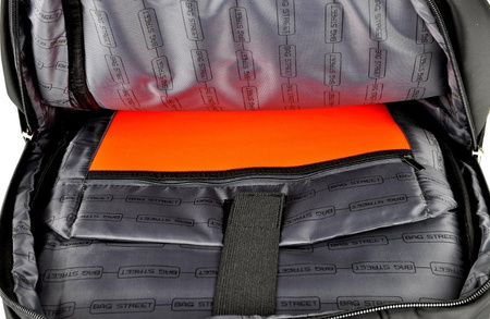 CZARNY WYTRZYMAŁY I SOLIDNY PLECAK MEJSKI TORNISTER AIRFLOW BAG STREET BLACK EDITION / G3-91