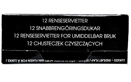 UNIWERSALNE ŚCIERECZKI MOKRE CHUSTECZKI CZYSZCZĄCE BAMA SNEAKER CLEAN 1 12 sztuk / G12-37