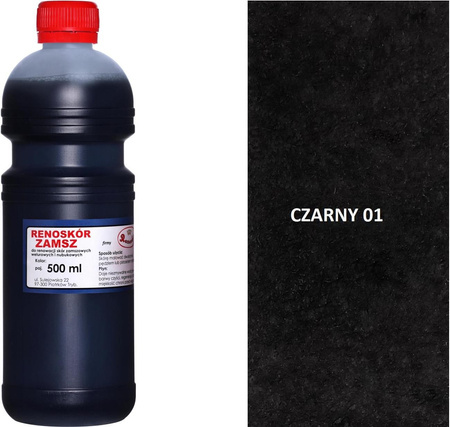 RENOSKÓR FARBA DO RENOWACJI ZAMSZU NUBUKU I WELURU 250 ML - CZARNY / G12-98