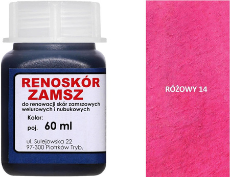 RENOSKÓR FARBA DO RENOWACJI ZAMSZU NUBUKU I WELURU 500 ML - WIŚNIOWY / G13-05